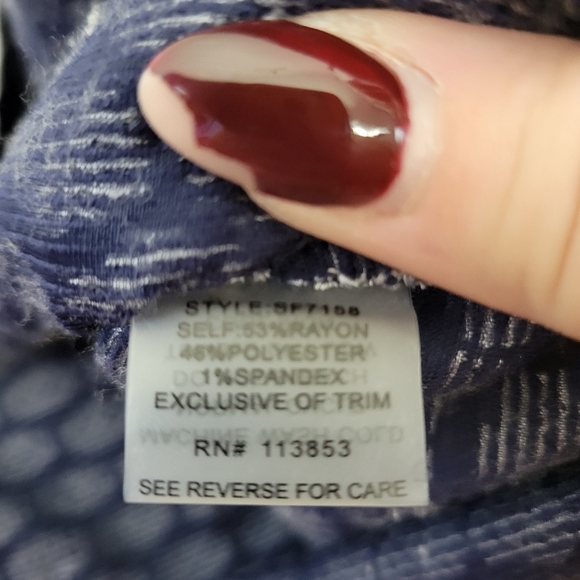 Medium Pixley Blue Patterned Tank Top - Picture 3 of 5